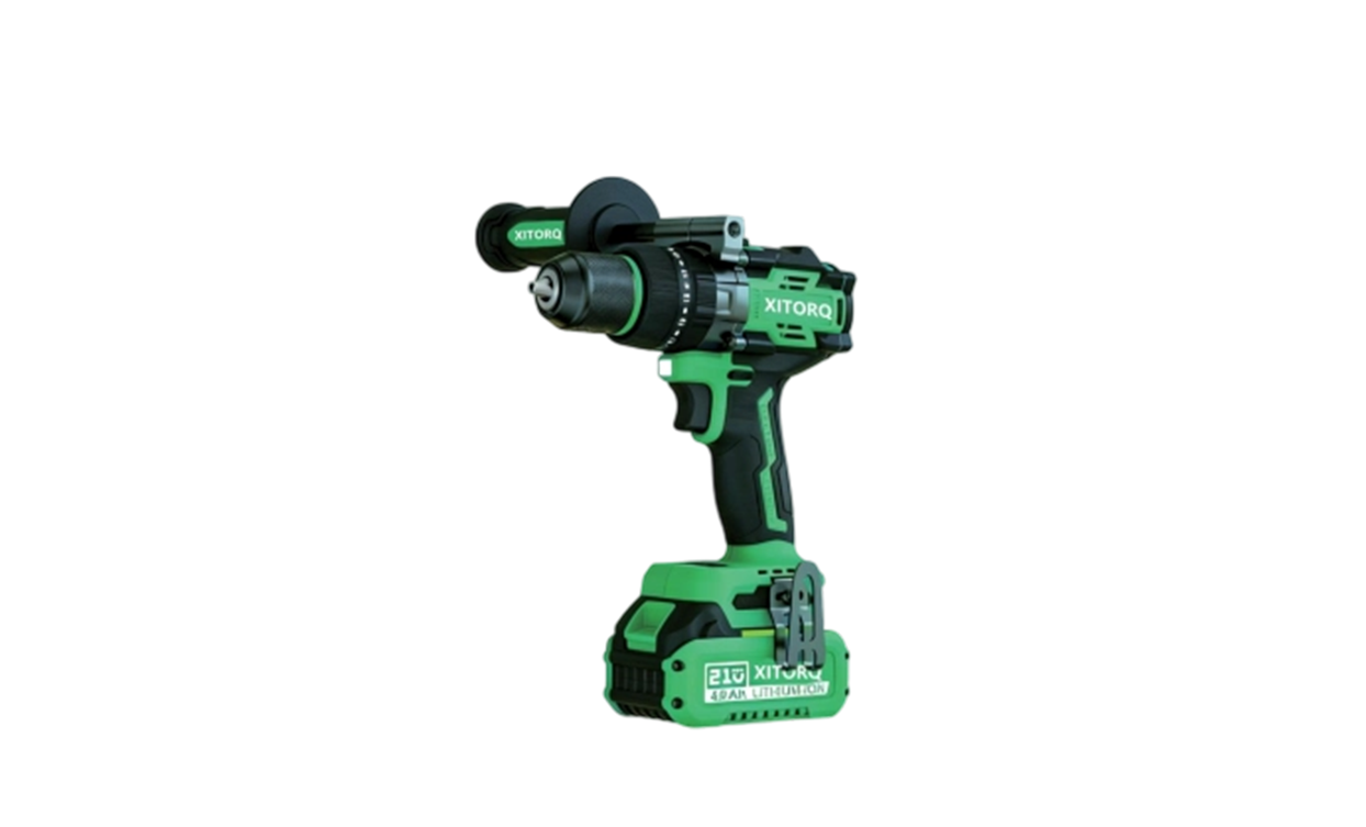 Furadeira/parafusadeira sem escova de íon de lítio de 21 V XJ.615 — Torque de 140 N·m, modo duplo de martelo/furadeira