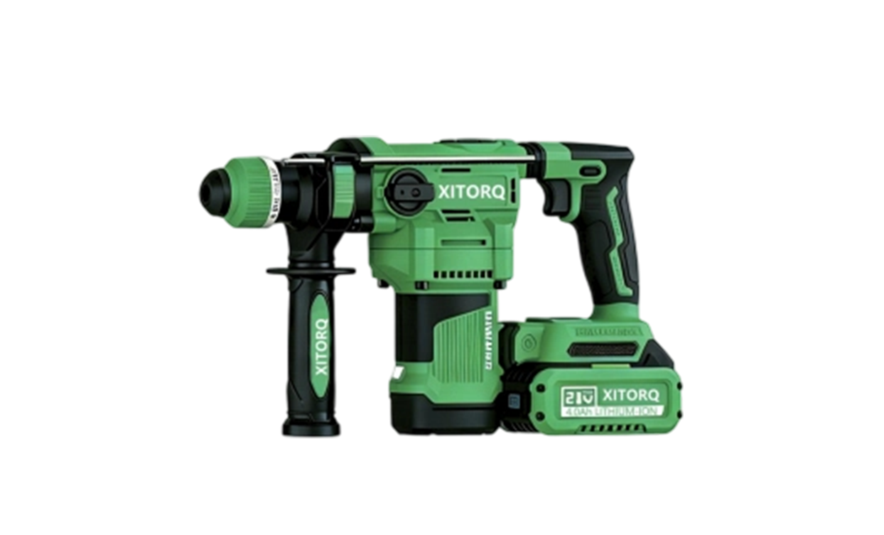Martelo rotativo sem escova magnético de íon de lítio de 21 V XJ.728 (serviço pesado) — energia de impacto de 2,8 J para materiais duros